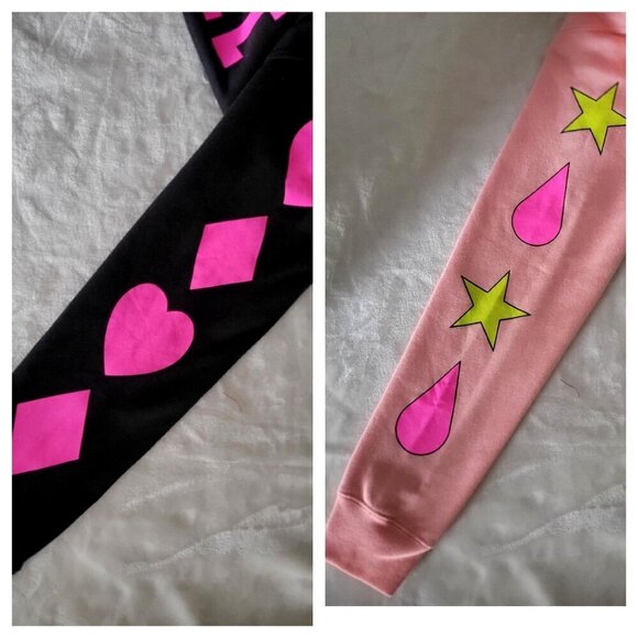 Hot Topic Hunter X Hunter Hisoka Bungee Gum Black Pink Split Hoodie - Medium - Picture 7 of 9